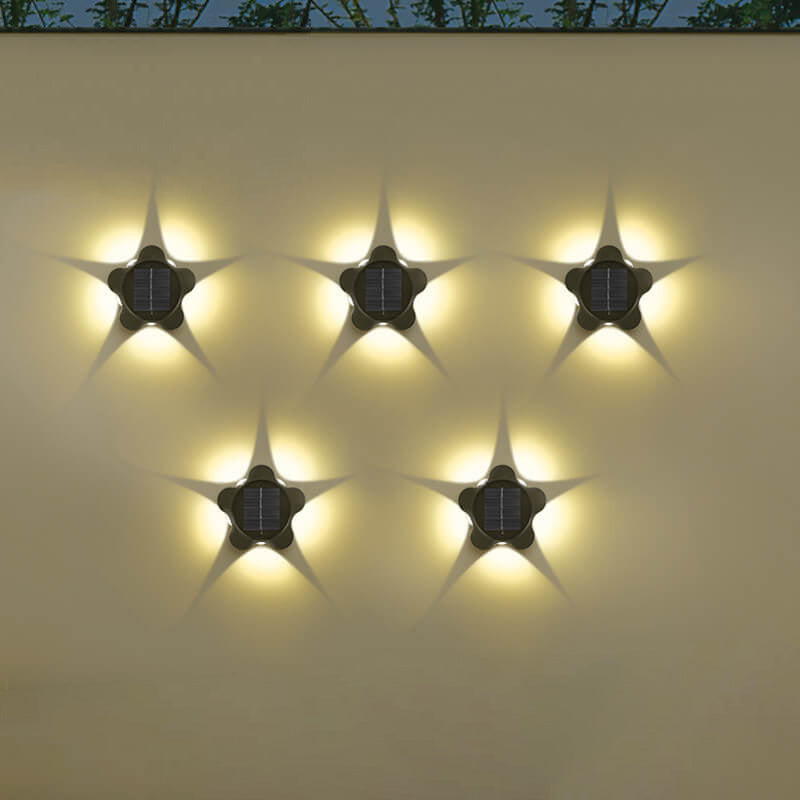 Solar Plum Outdoor Waterproof Decorative Wall Sconce Lamp