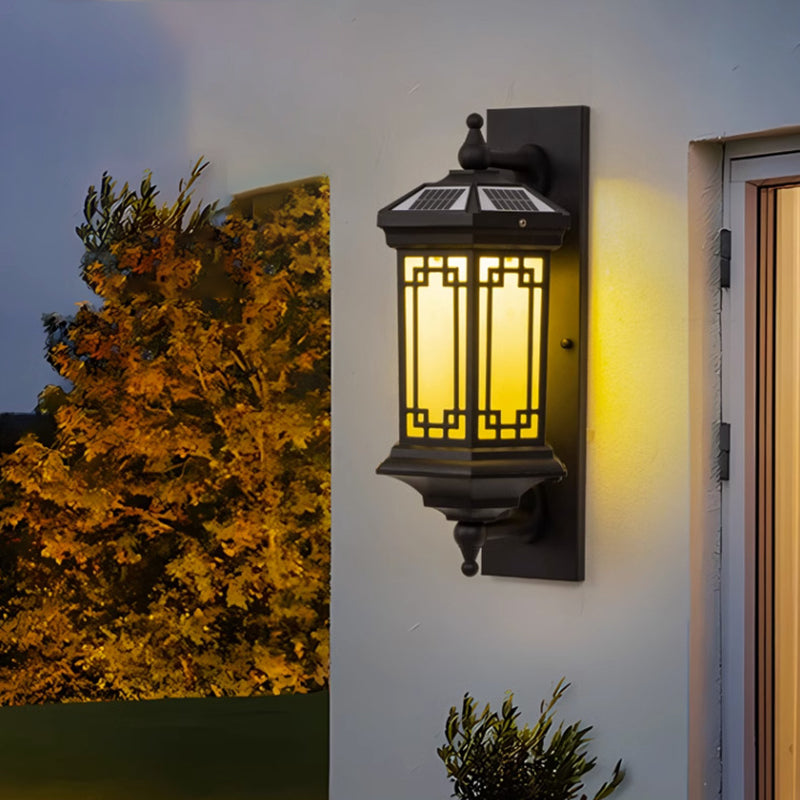 Chinese Aluminum Glass 1-Light Waterproof Wall Sconce Lamp