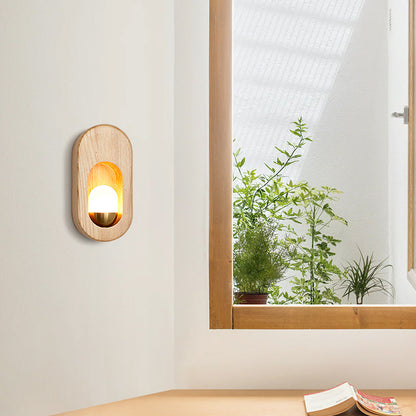 Japanese Frame Acrylic Shade 1-Light Wall Sconce Lamp
