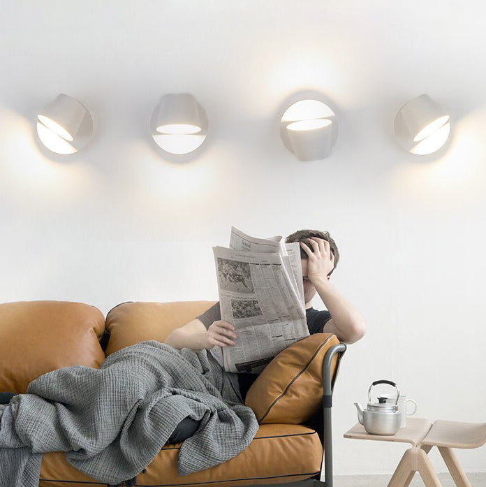 Dome Rotatable Aluminum LED Reading Wall Sconce Lamp