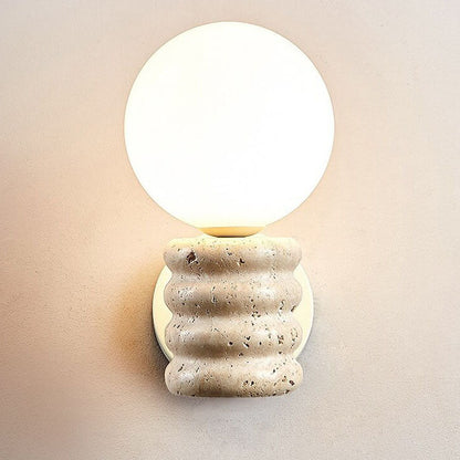 Cream Style Creative Glass Sphere 1-Light Wall Sconce Lamp