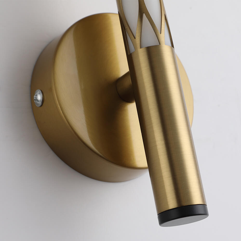 Minimalist Cylindrical Hollow Iron PC LED Wall Sconce Lamp