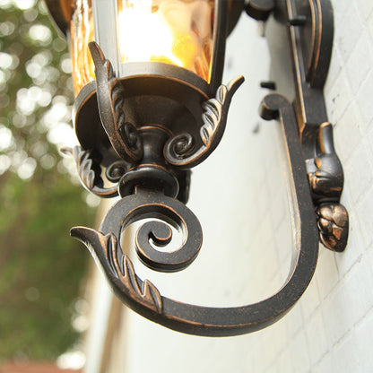 Waterproof Aluminum Glass Cylinder 1-Light Wall Sconce Lamp