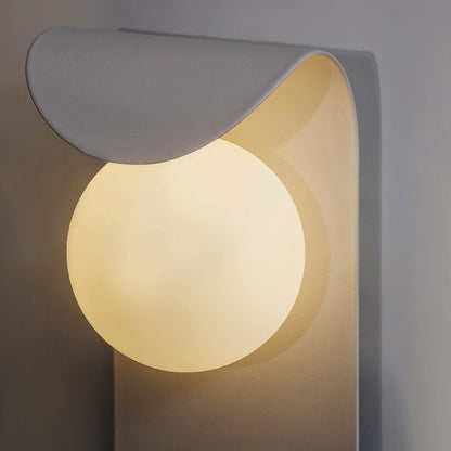 Nordic Curved Oval Orb Hardware 1-Light Wall Sconce Lamp