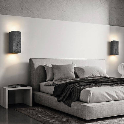 Wabi-sabi Square Column Hand Sculpted LED Wall Sconce Lamp