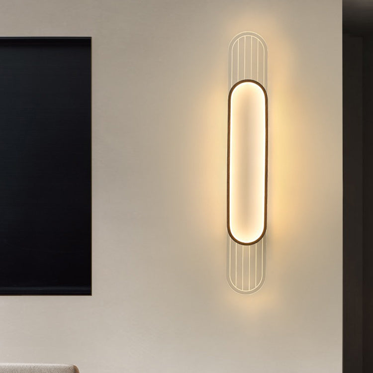 Simplicity Grille Ellipse Shade LED Wall Sconce Lamp