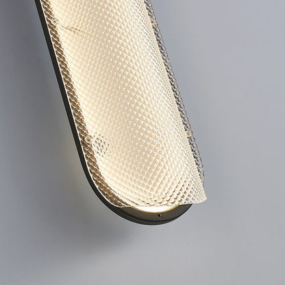 Iron Pattern Acrylic Column Shade LED Wall Sconce Lamp
