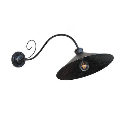 Retro Waterproof Iron Round 1-Light Wall Sconce Lamp