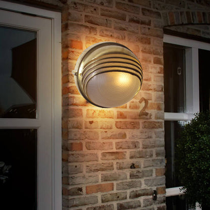 Glass Zinc Alloy Half Round 1-Light Wall Sconce Lamp