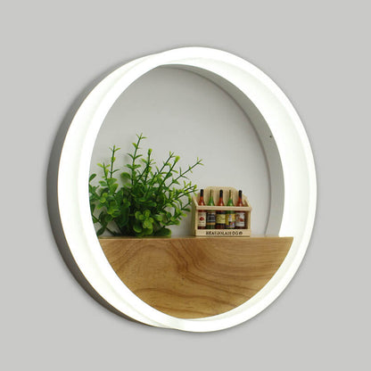 Solid Acrylic Storage Decoration Round LED Wall Sconce Lamp