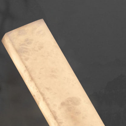 Chinese Marble All-Copper Rectangular LED Wall Sconce Lamp