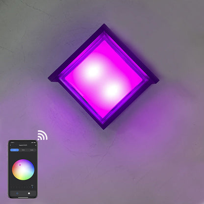 Aluminum Rhombus Smart App Dimming LED Wall Sconce Lamp