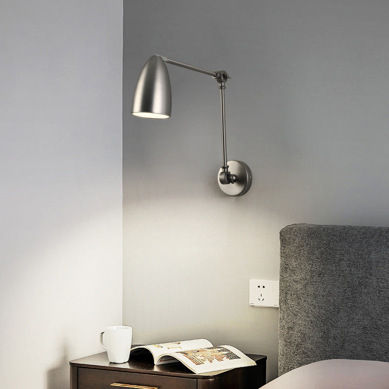 Industrial Swingable Cone Metal 1-Light Wall Sconce Lamp