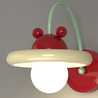 Modern Simplicity Round Iron Metal 1-Light Wall Sconce Lamp