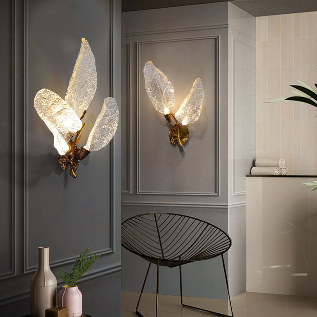 Light Luxury All-Copper Resin 2/3-Light Wall Sconce Lamp