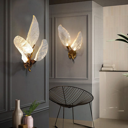Light Luxury All-Copper Resin 2/3-Light Wall Sconce Lamp