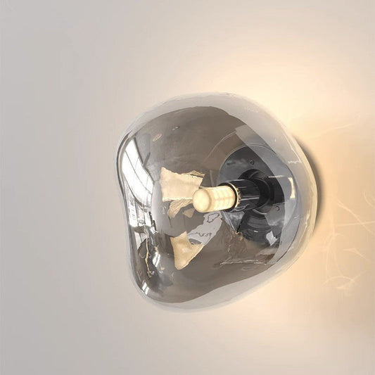 Irregular Electroplated Glass 1-Light Wall Sconce Lamp