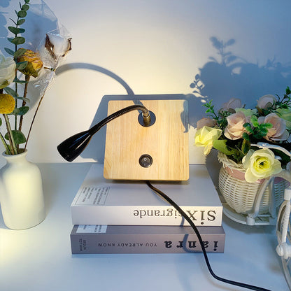 Simplicity Iron Aluminum Wood Square LED Wall Sconce Lamp