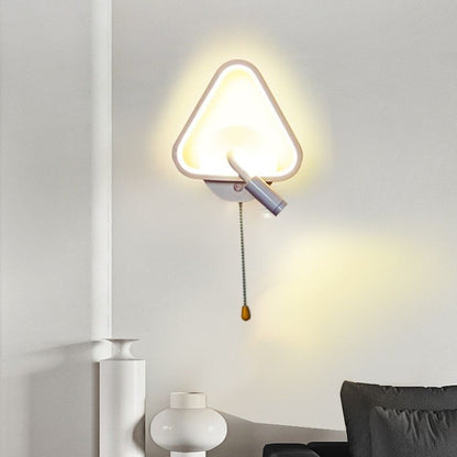 Triangle Iron PC LED Wall Sconce Lamp With Spotlight