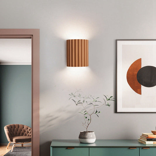 Half Vertical Stripe Resin 2-Light Wall Sconce Lamp