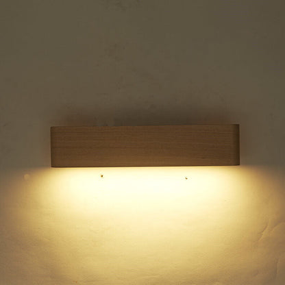 Rotatable Long Bar Wood Acrylic LED Wall Sconce Lamp