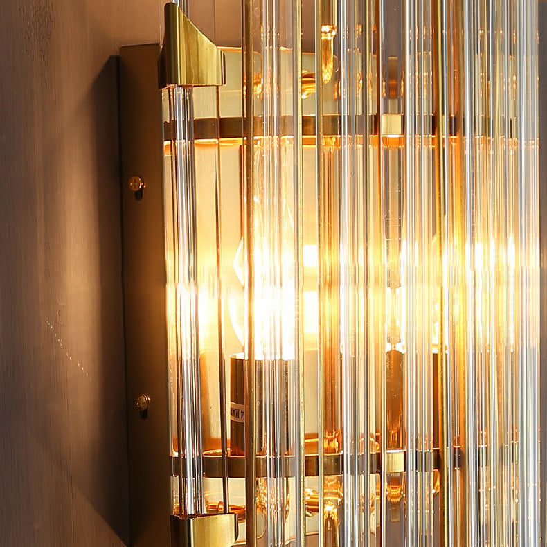 Luxury Stripe Hardware Crystal 2/4 Light Wall Sconce Lamp