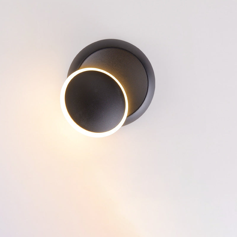 Minimalist Round Rotatable Aluminum PC LED Wall Sconce Lamp
