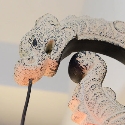 Chinese Flying Dragon Design 1-Light Wall Sconce Lamp