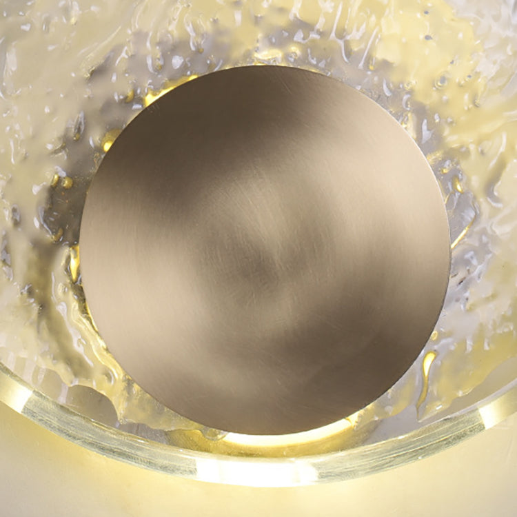 Full Water Ripple Circle Crystal LED Wall Sconce Lamp
