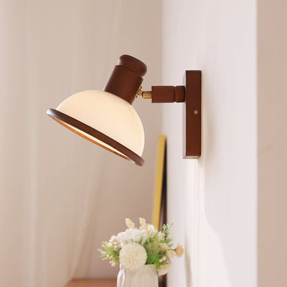 Chinese Adjustable Swing Arm Dome 1-Light Wall Sconce Lamp