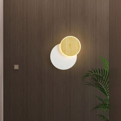 Nordic Minimalist Log Square Round LED Wall Sconce Lamp