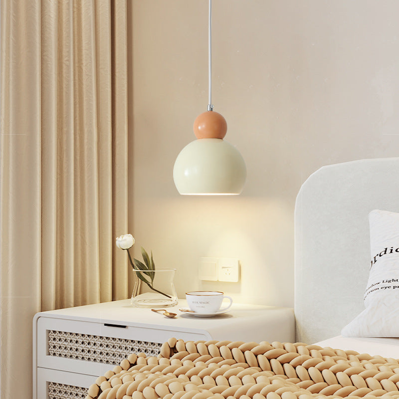 Creative Cream Round Dome Iron 1-Light Wall Sconce Lamp