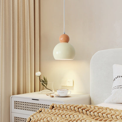 Creative Cream Round Dome Iron 1-Light Wall Sconce Lamp