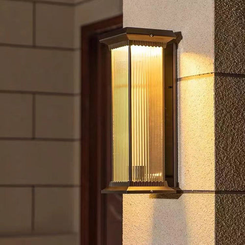 Waterproof Glass 1/2 Light Outdoor Wall Sconce Lamp
