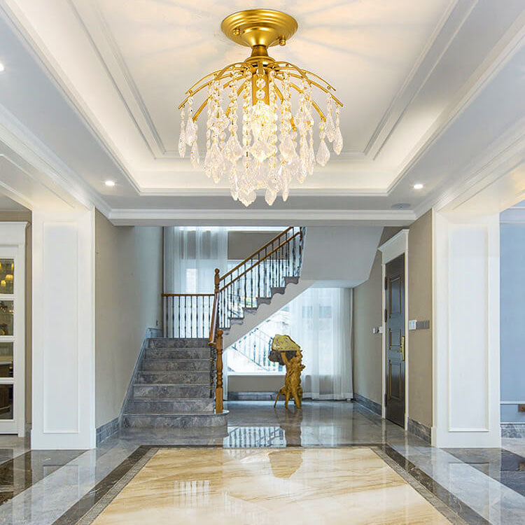Modern Crystal Iron Ceiling Light