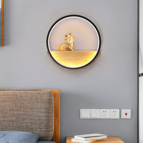 Creative Silicone Iron Aluminum Deer LED Wall Sconce Lamp
