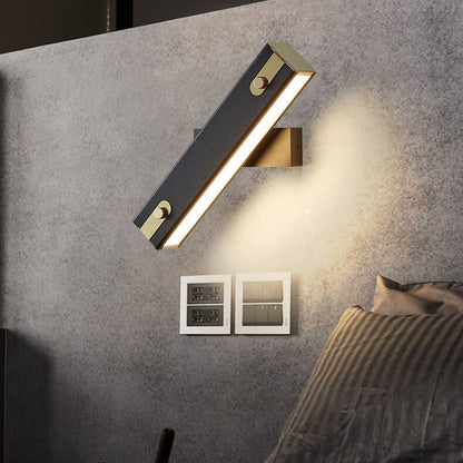 Light Wrought Iron Acrylic Rotatable LED Wall Sconce Lamp