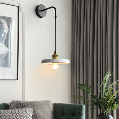 Scandinavian Disc Aluminum Iron 1-Light Wall Sconce Lamp