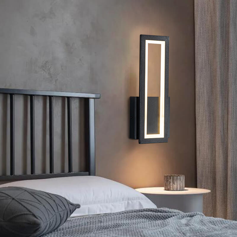 Solid Color Rectangular Acrylic LED Wall Sconce Lamp