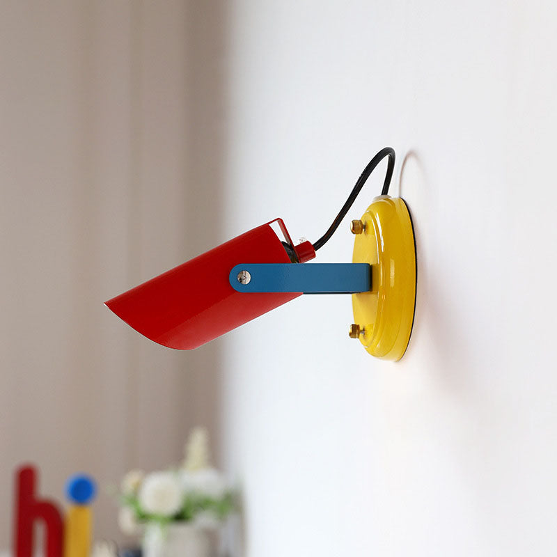 Scandinavian Cylinder 1-Light Adjustable Wall Sconce Lamp