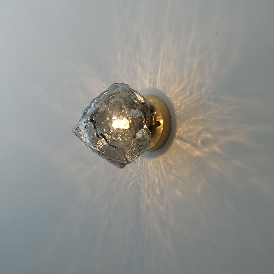 Scandinavian Shape Hardware Glass 1-LIight Wall Sconce Lamp