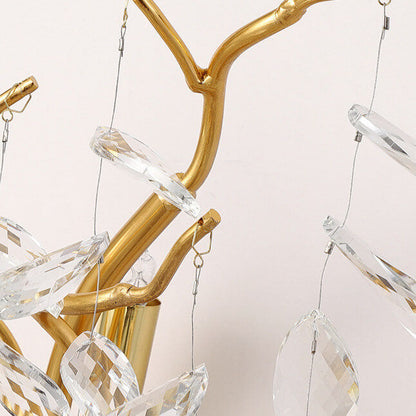 Light Luxury Crystal Resin 3-Light Wall Sconce Lamp