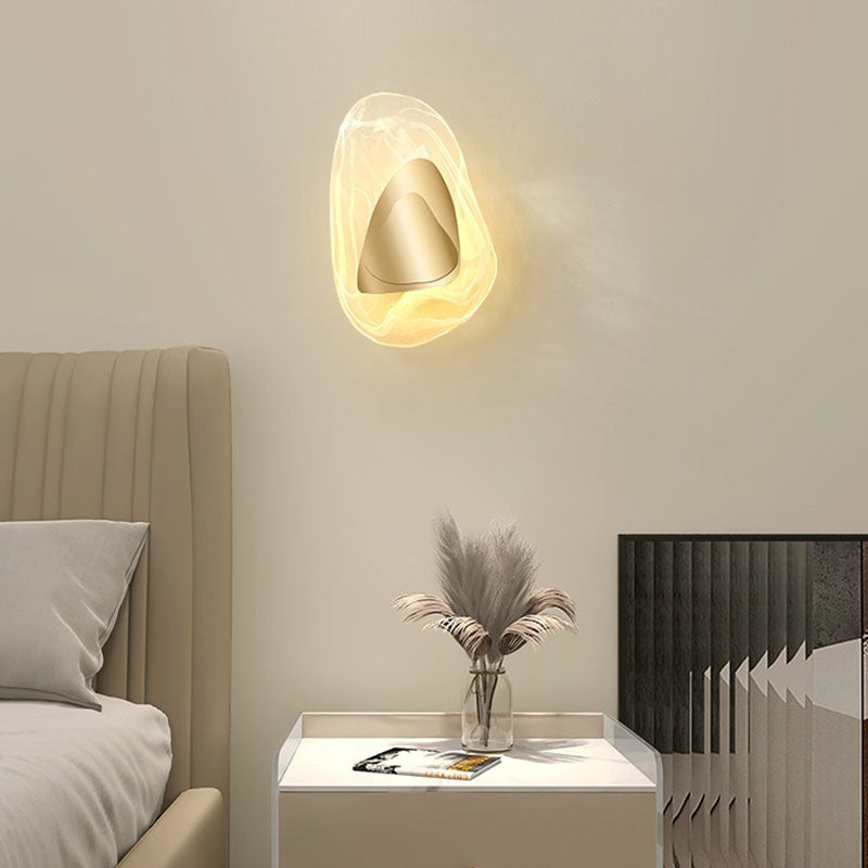 Creative Irregular Oval Iron Crystal LED Wall Sconce Lamp