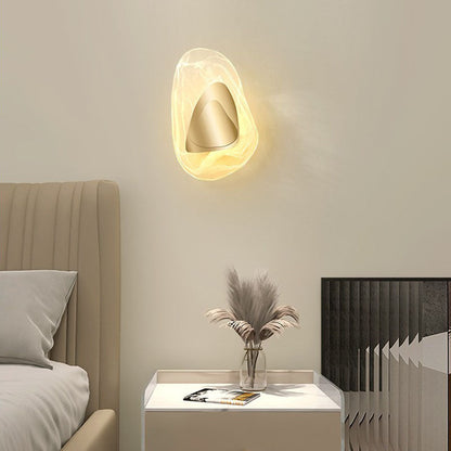 Creative Irregular Oval Iron Crystal LED Wall Sconce Lamp