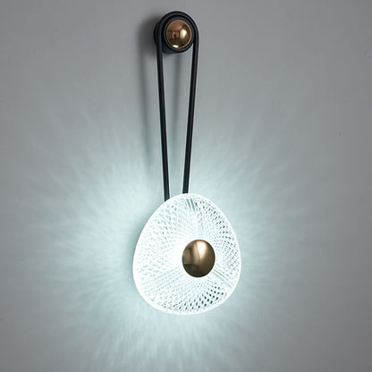 Luxury Round Acrylic Metal Hanging LED Wall Sconce Lamp