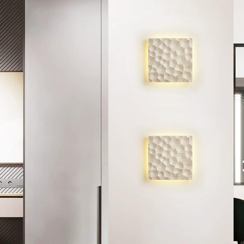 Contemporary Creative Stone Square LED Wall Sconce Lamp