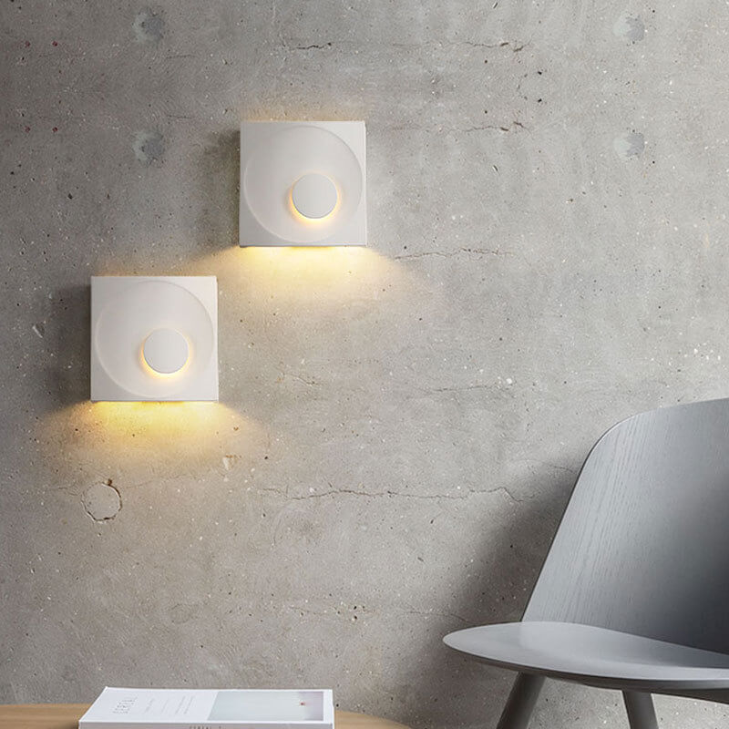 Scandinavian Cement Square 1-Light Wall Sconce Lamp
