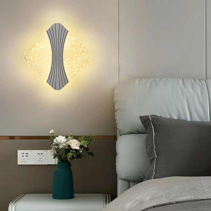 Round Diamond Hardware Acrylic LED Wall Sconce Lamp