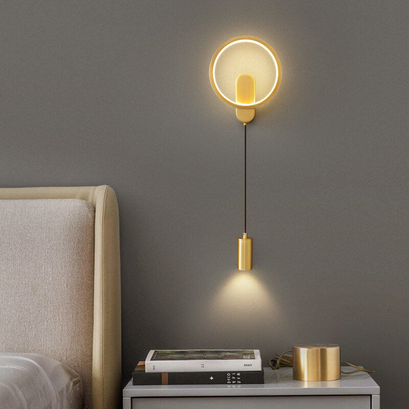 Industrial All Copper Nordic Round LED Wall Sconce Lamp