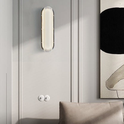 Iron Pattern Acrylic Column Shade LED Wall Sconce Lamp